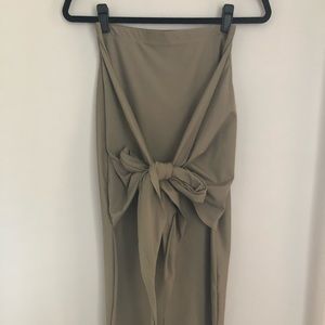 ThelinebyK Khaki/Olive Wrap Janae Skirt Size L
